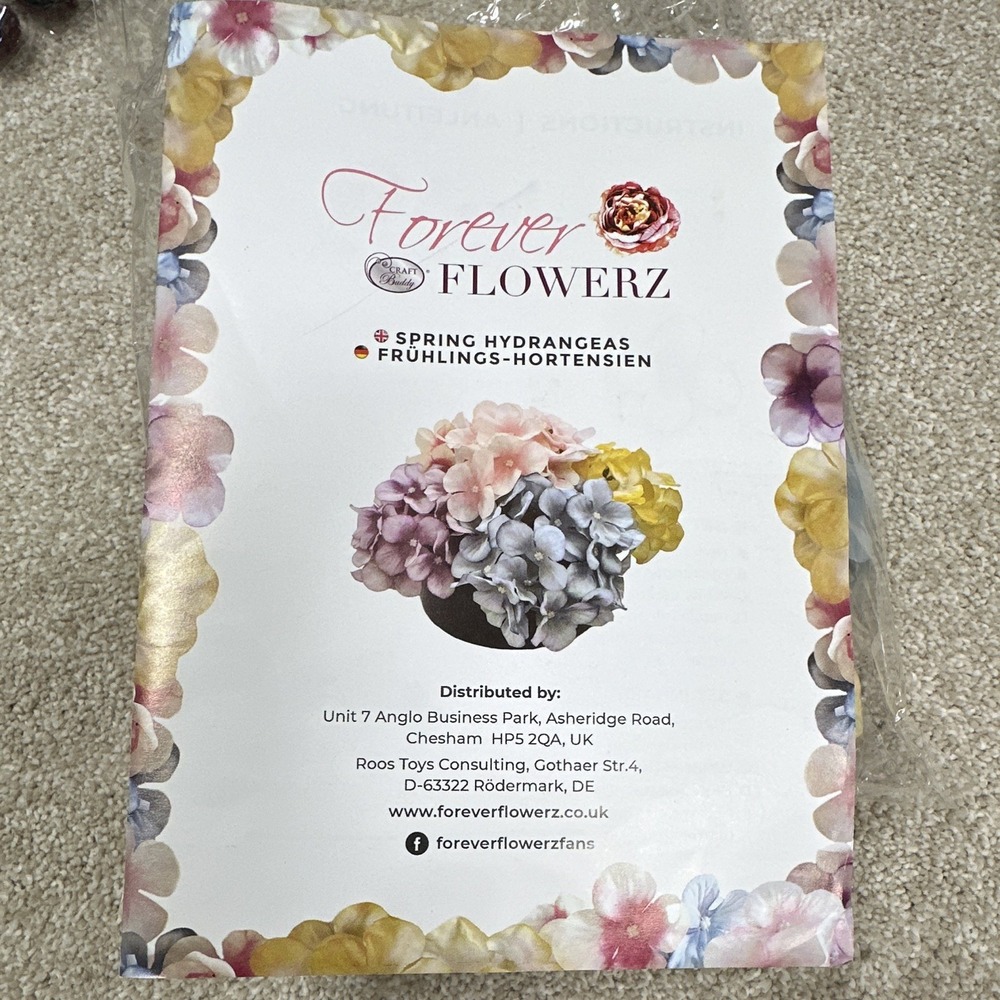 Forever Flowerz Spring Hydrangeas Fabric Hydrangea Craft Kit